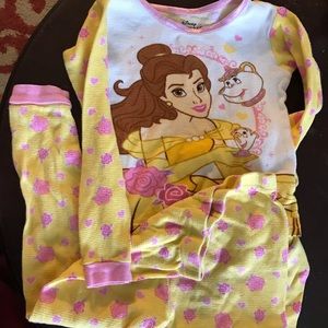 Disney Belle Long 2pc Cotton Pajamas - Girls 6